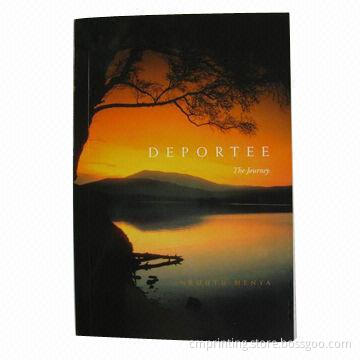Softcover book printing, embossed on front cover, in various sizes and pages